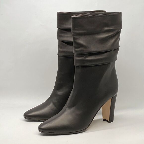 Manolo Blahnik Calasso 90MM Ruched Leather Boots size 38 - Picture 7 of 16